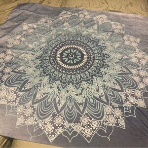 Blue Mandala Tapestry Wall Hanging